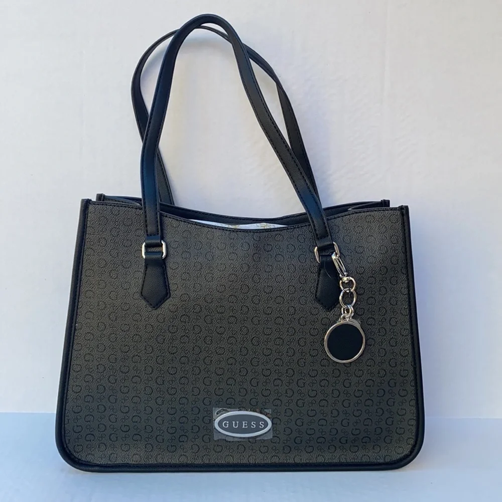New GUESS Rosette Black Tote